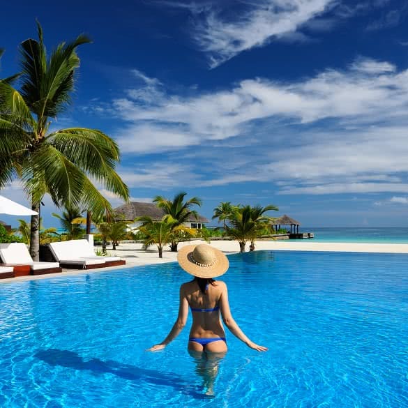 woman in swimming pool