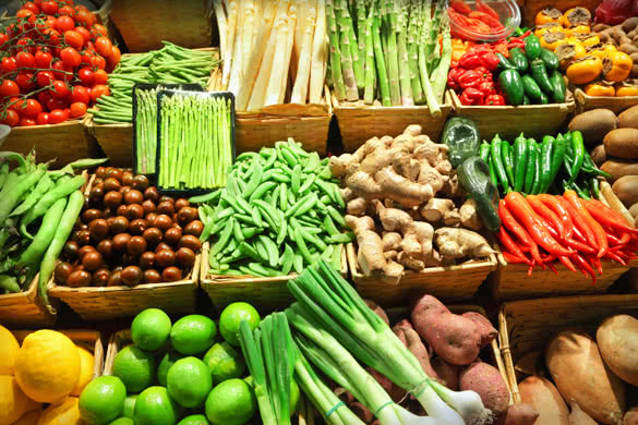 Vegetables at a market