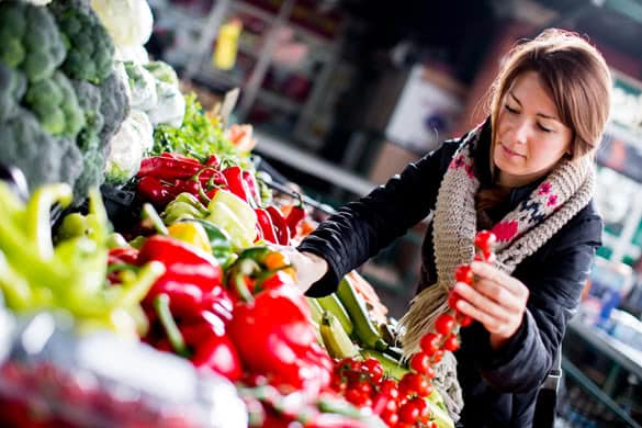 Young woman at the market