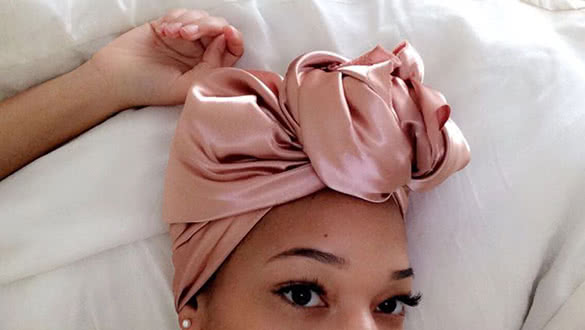 winter hair care - silk scarves