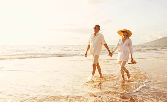 couple enjoying on the beach