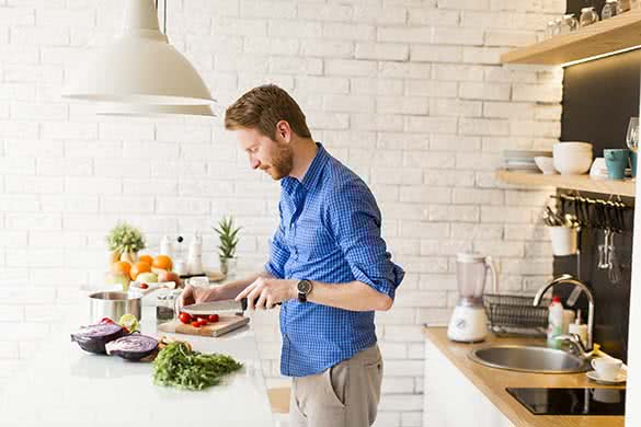 man cooking