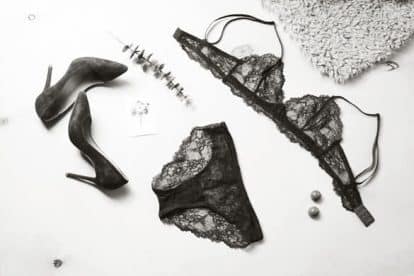 Set of glamorous stylish sexy lace lingerie