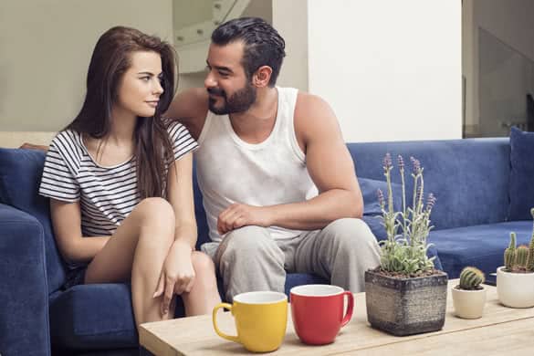 Happy Couple enjoying their time at home