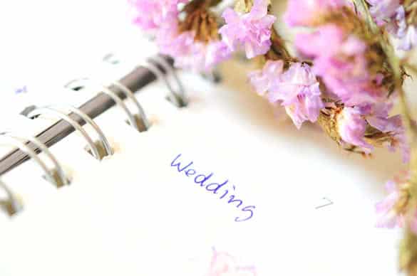 wedding agenda on time planner