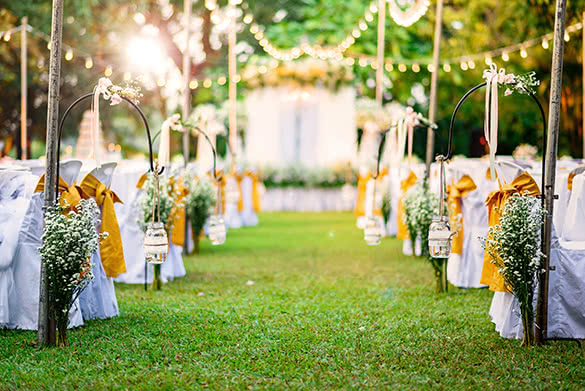 wedding in a park