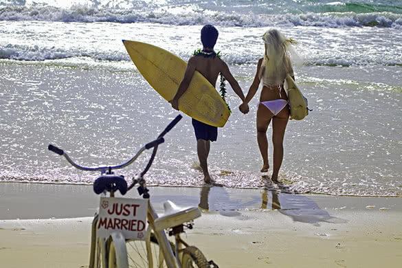 surfer wedding