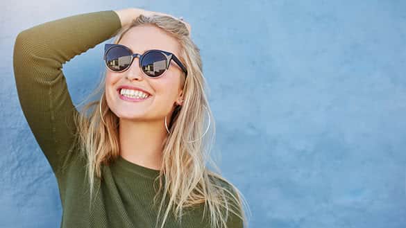 young woman smiling