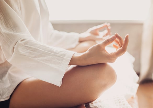 woman meditating