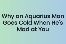 Why an Aquarius Man Goes Cold When He's Mad at You